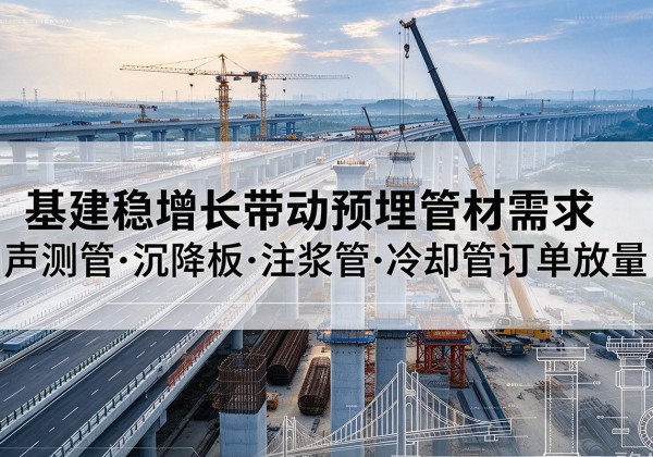 吴兴基建稳增长带动预埋监测管材需求，声测管、沉降板、注浆管订单持续放量